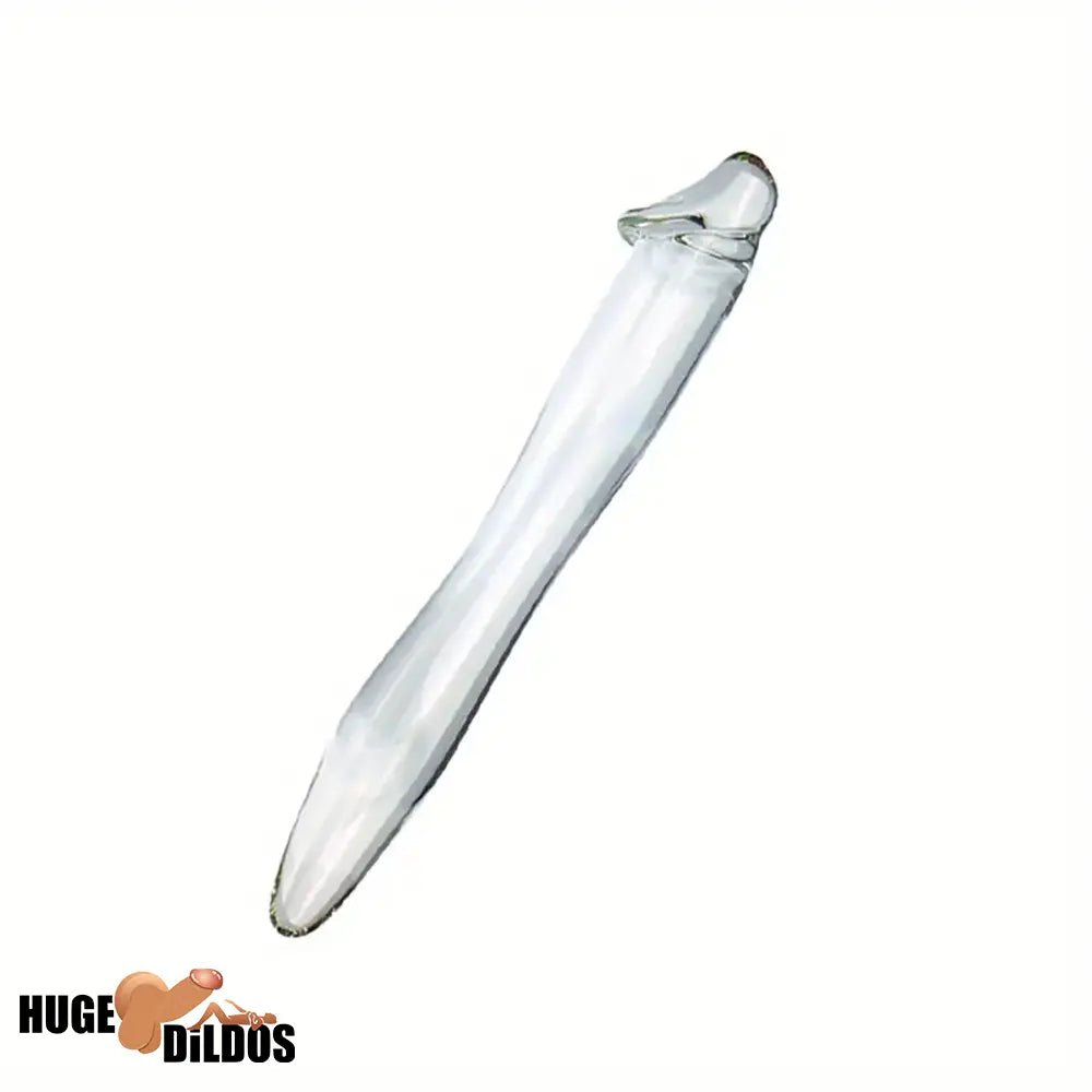 6.49in 8.26in Glass Dual Heads Dildo For G Spot Anal Vaginal Stimulation