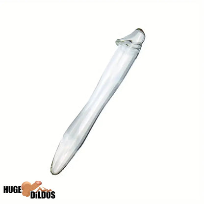 6.49in 8.26in Glass Dual Heads Dildo For G Spot Anal Vaginal Stimulation