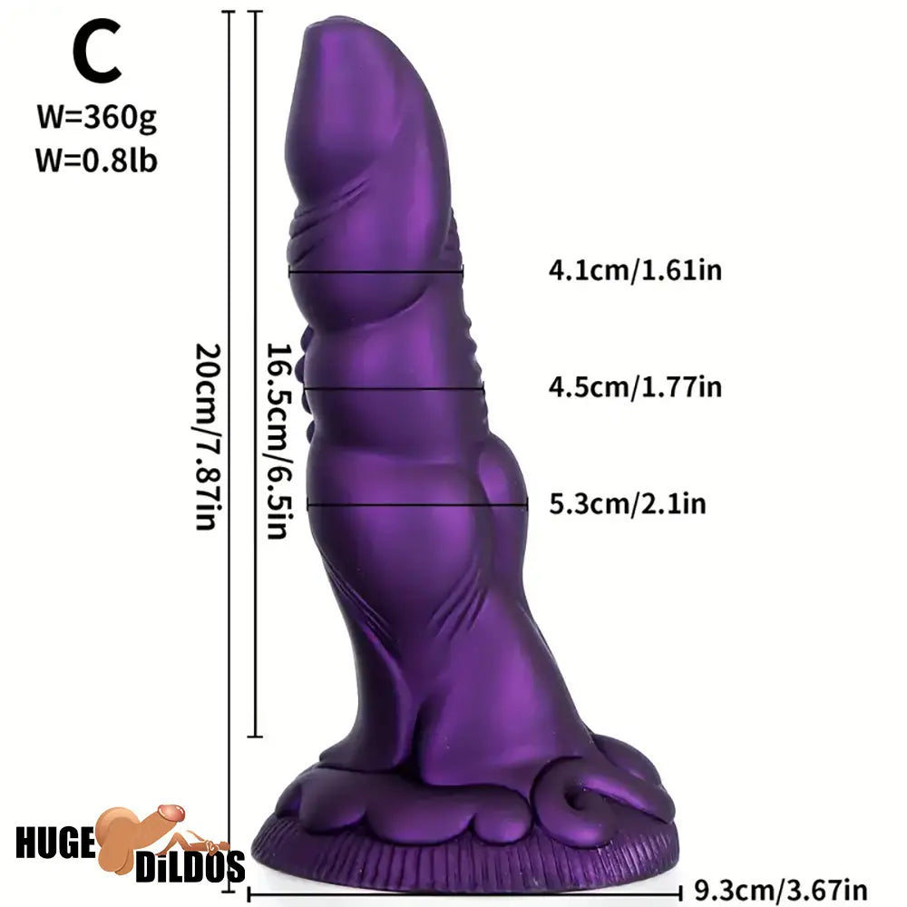 7.87in 8.1in 9.25in Animal Dragon Monster Silicone Dildo For Prostate
