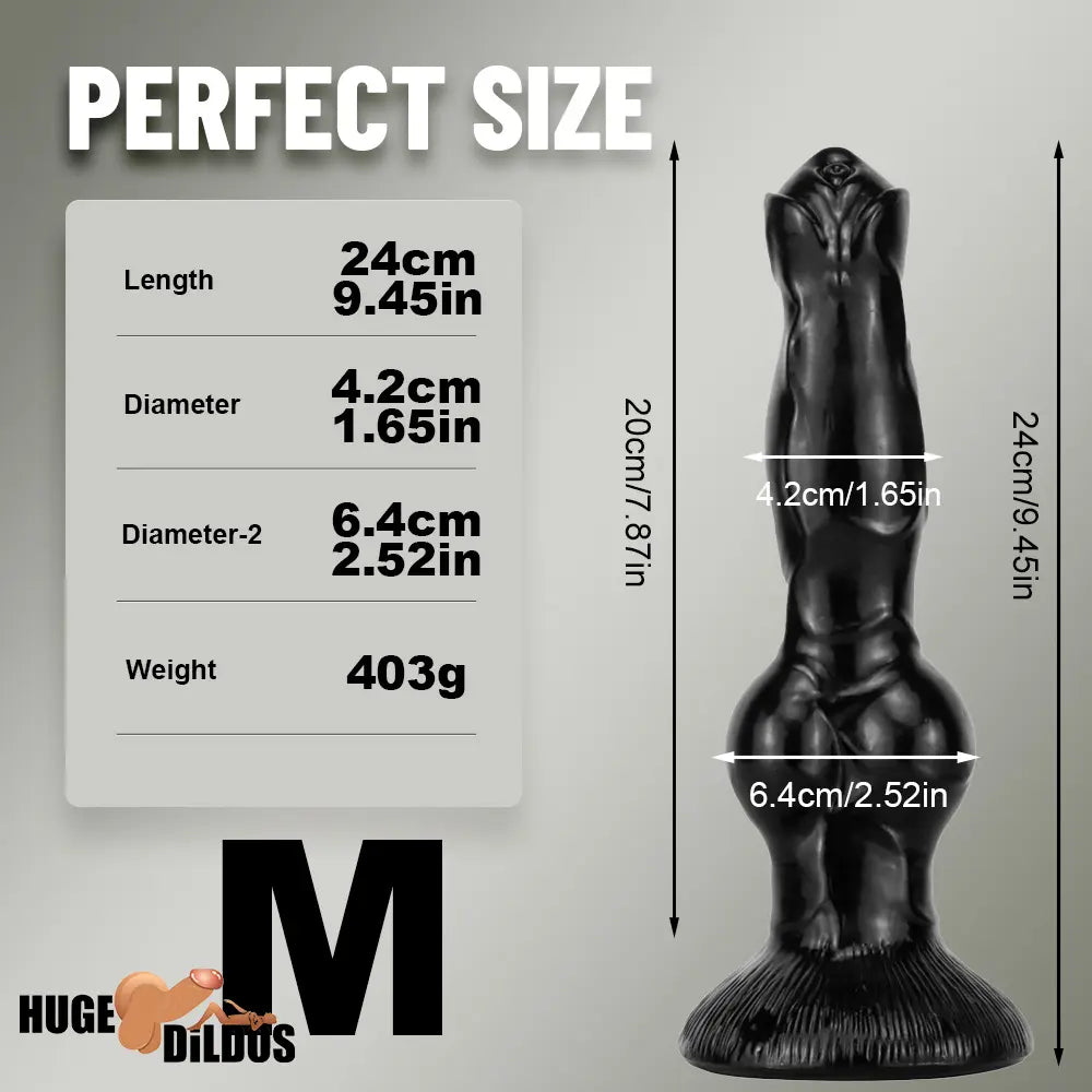 7.48in 9.45in 11.02in 12.99in Big Fantasy Animal Dog Cock Female Anal Dildo