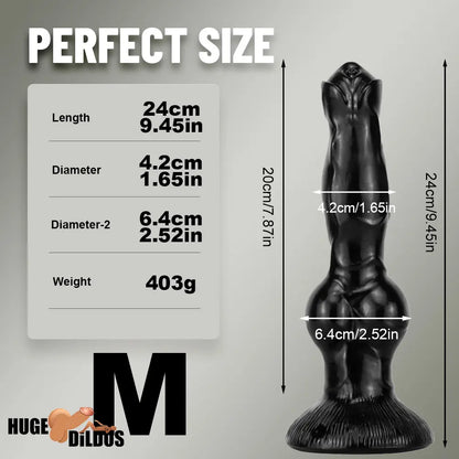 7.48in 9.45in 11.02in 12.99in Big Fantasy Animal Dog Cock Female Anal Dildo