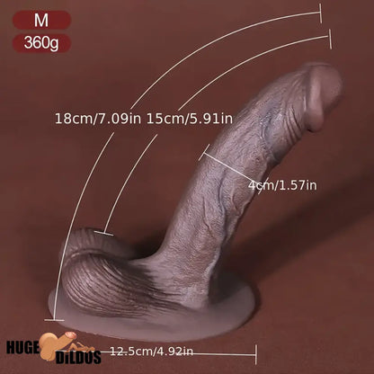 5.3in 7.09in 9.06in Ebony Silicone Soft Dildo For Clit Flirting Orgasm