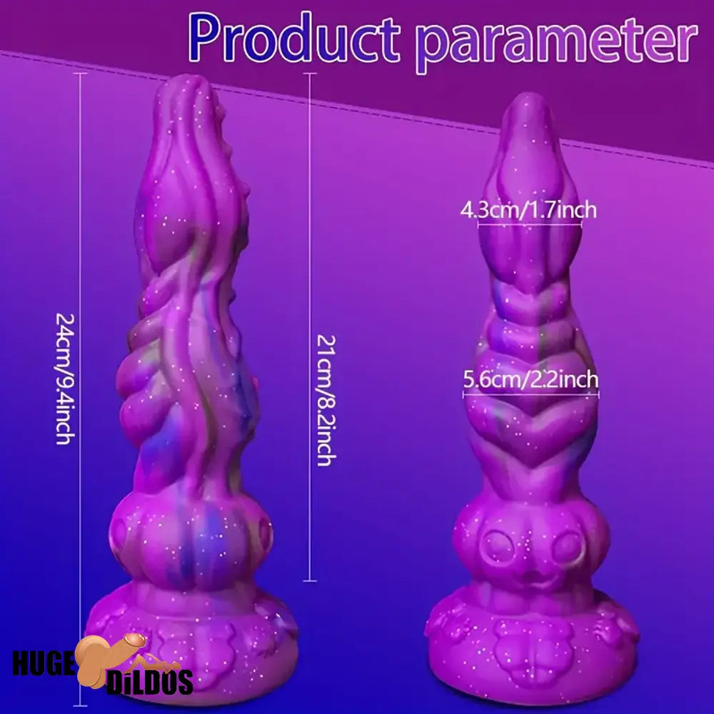 9.4in Soft Liquid Silicone Big Alien Dildo For Orgasm Masturbation Anus