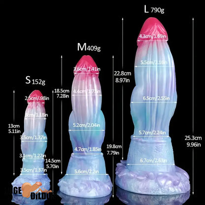 5.7in 7.79in 9.96in Dragon Soft Silicone Monster Penis Dildo With Big Knot