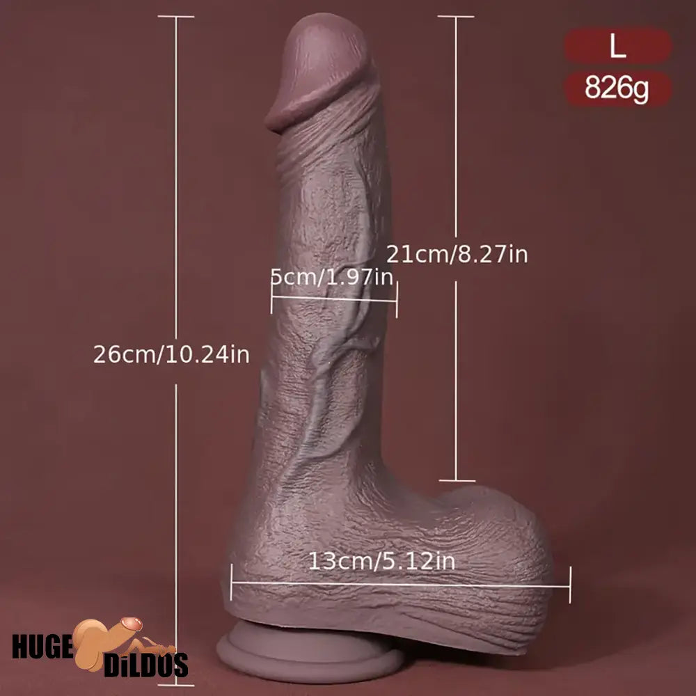6.1in 7.87in 10.24in Realistic Liquid Silicone Soft Big Penis Anal Dildo