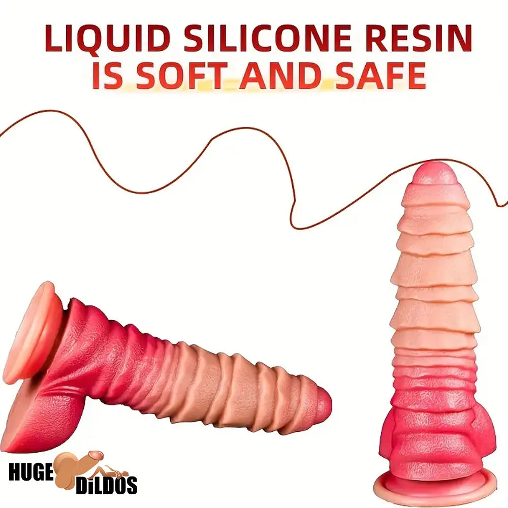 8.26in Fantasy Silicone Real Big Soft Dildo For Anal Vaginal Sex Toy