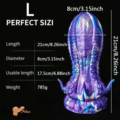 5.5in 6.3in 8.26in 9.64in Gourd Egg Starry Sky Silicone Tentacle Clit Dildo