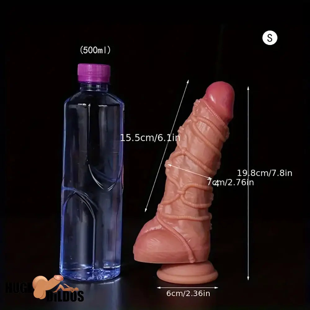 7.8in 7.87in 10.63in Fantasy Real Skin Silicone SM Bondage Big Penis Dildo