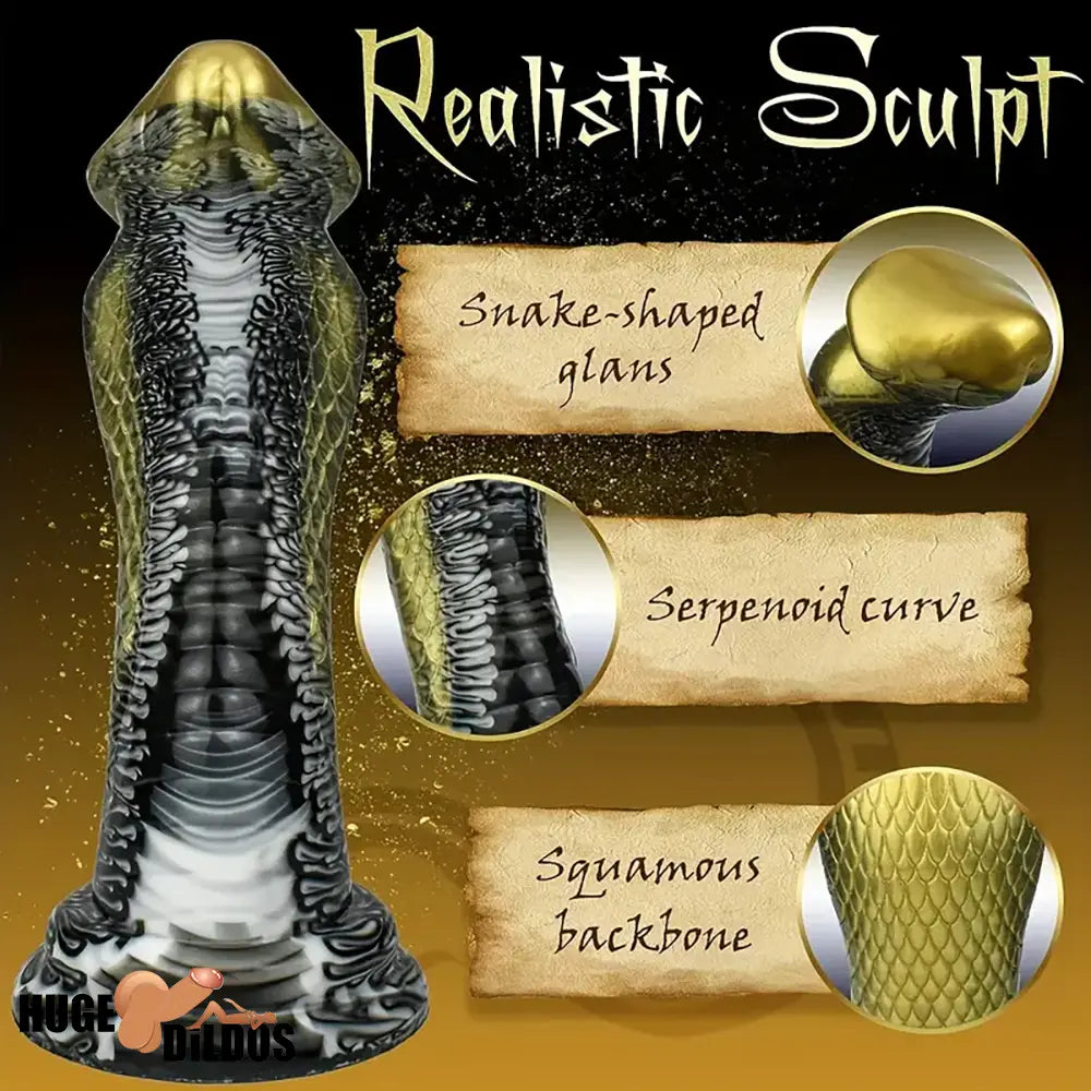 8.5in Big Silicone Soft Monster Animal Snake Dildo For Vagina Clit Anus