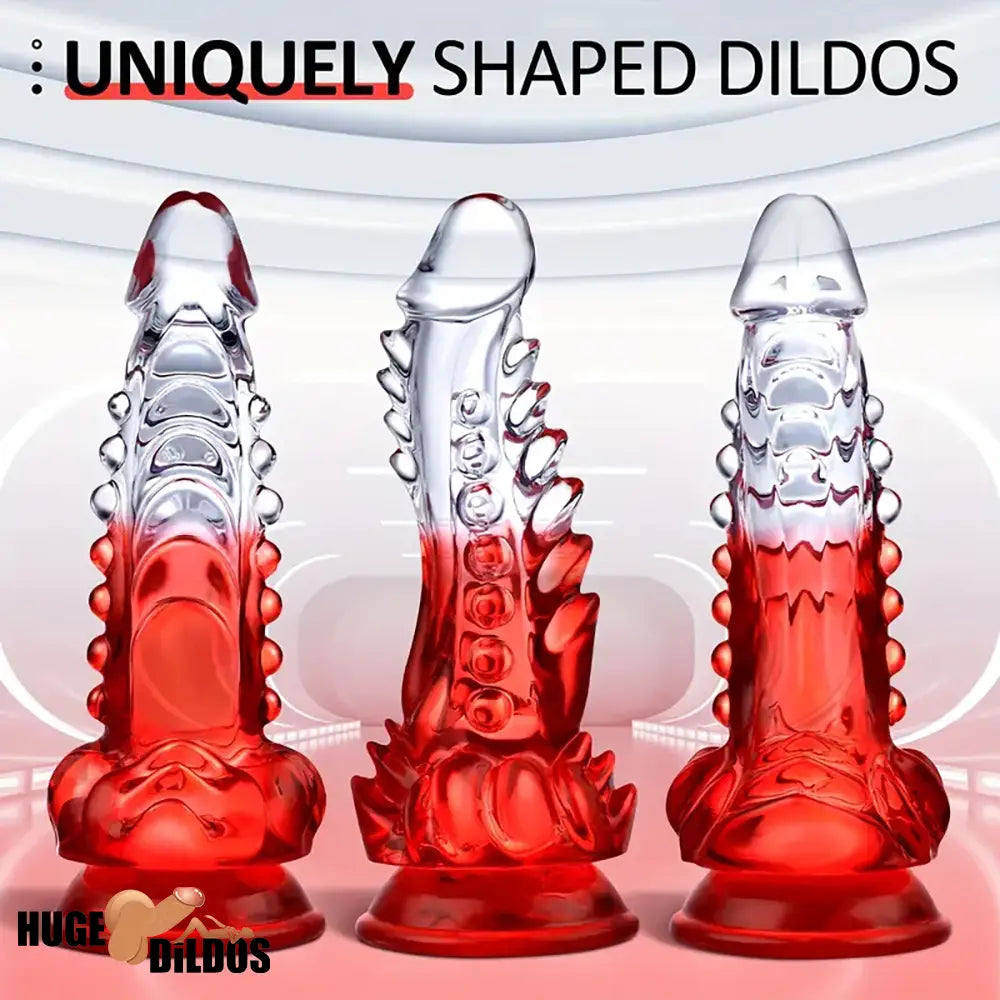 8.6in Spiked Soft Dildo Female Masturbator For Anus Vaginal Penis