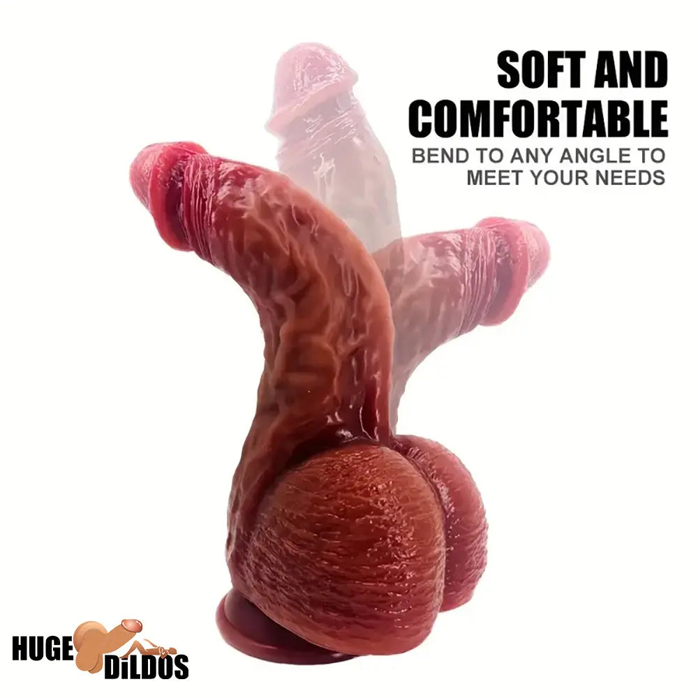 9.84in Silicone Thick Large Soft Dildo For Women With Useful Suction Cup