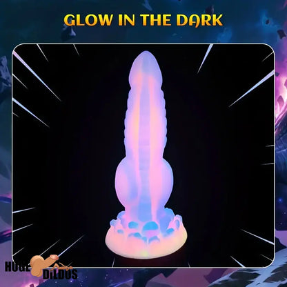 8.14in Fantasy Silicone Flexible Fantasy Big Luminous Monster Dildo