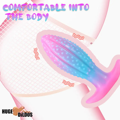 4.5in 5.67in 7.6in Silicone Soft Fluorescent Luminous Cock Anal Plug Dildo