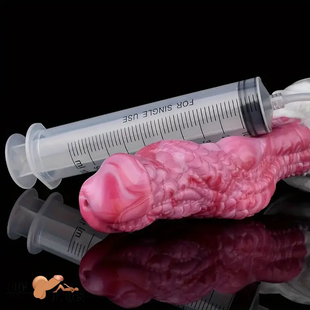 8.03in Realistic Animal Alien Dragon Ejaculating Silicone Fantasy Dildo