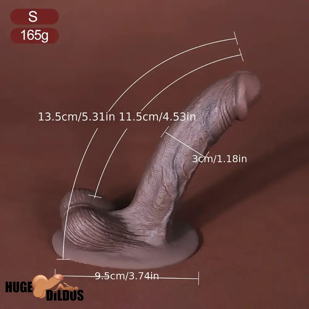 5.3in 7.09in 9.06in Ebony Silicone Soft Dildo For Clit Flirting Orgasm