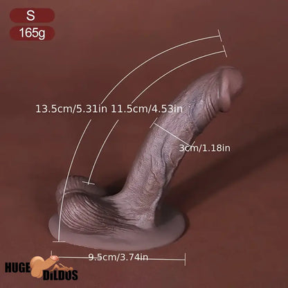 5.3in 7.09in 9.06in Ebony Silicone Soft Dildo For Clit Flirting Orgasm