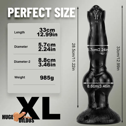 7.48in 9.45in 11.02in 12.99in Big Fantasy Animal Dog Cock Female Anal Dildo