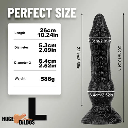 7.08in 9.06in 10.24in 11.81in Big Fantasy Tentacle Octopus PVC Anal Dildo