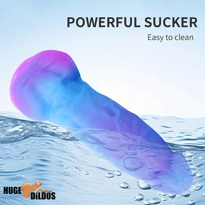7.4in Unisex Soft Flexible Silicone Luminous Prostate Dildo Sex Love Toy