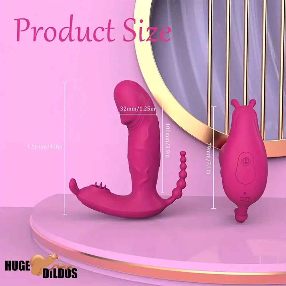 4.8in Small App Controlled Wearable Vibrating Tapping Dildo Anal Vibrator