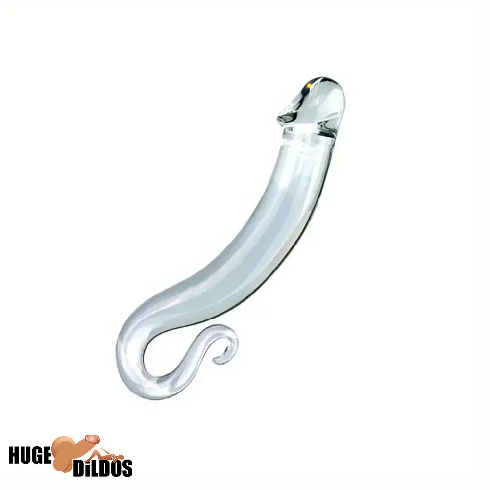 6.49in 8.26in Glass Dual Heads Dildo For G Spot Anal Vaginal Stimulation