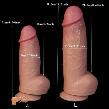 8.26in 11.6in Thick Big Realistic Dildo For Women Men Hardness Comfort
