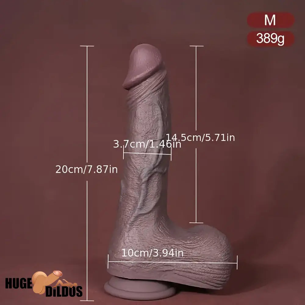 6.1in 7.87in 10.24in Realistic Liquid Silicone Soft Big Penis Anal Dildo