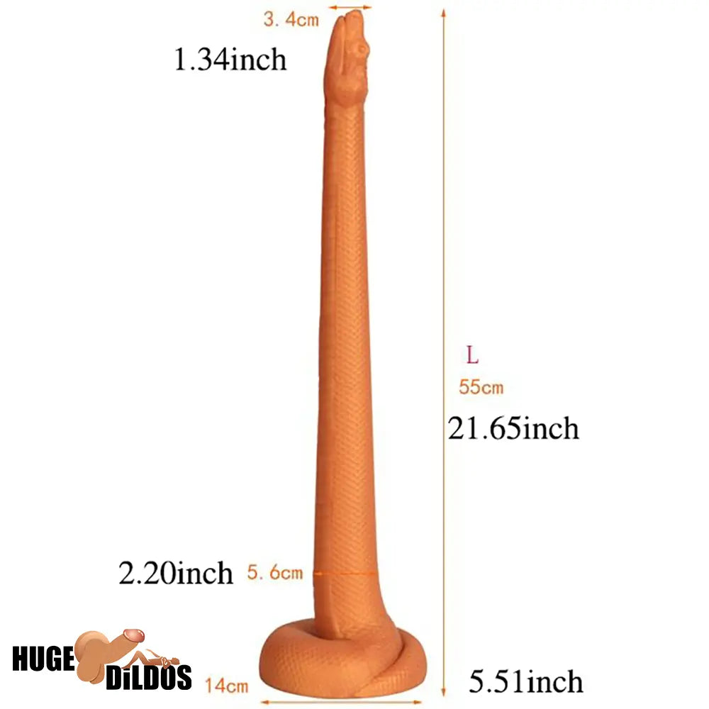 13.78in 17.72in 21.65in Super Long Huge Silicone Soft Snake Cock Dildo