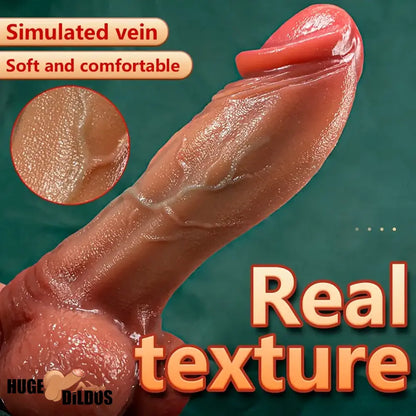 6.88in 8.07in Real Looking Silicone Flexible Dildo For Vaginal Hands Play