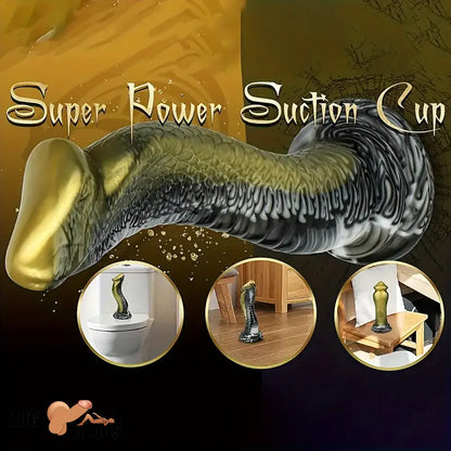 8.5in Big Silicone Soft Monster Animal Snake Dildo For Vagina Clit Anus
