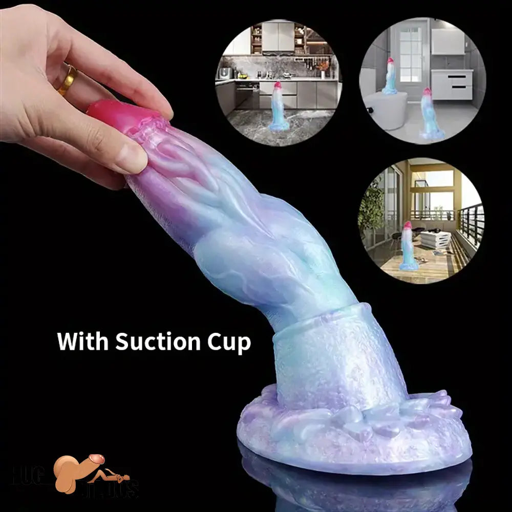 5.7in 7.79in 9.96in Dragon Soft Silicone Monster Penis Dildo With Big Knot