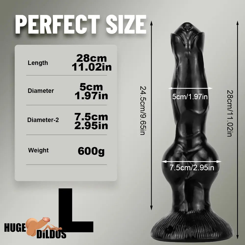 7.48in 9.45in 11.02in 12.99in Big Fantasy Animal Dog Cock Female Anal Dildo