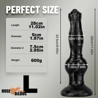 7.48in 9.45in 11.02in 12.99in Big Fantasy Animal Dog Cock Female Anal Dildo