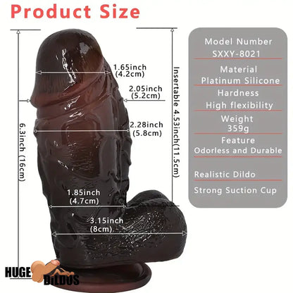 6.3in Superb Skin Sensation Realistic Silicone Soft Dildo For Female