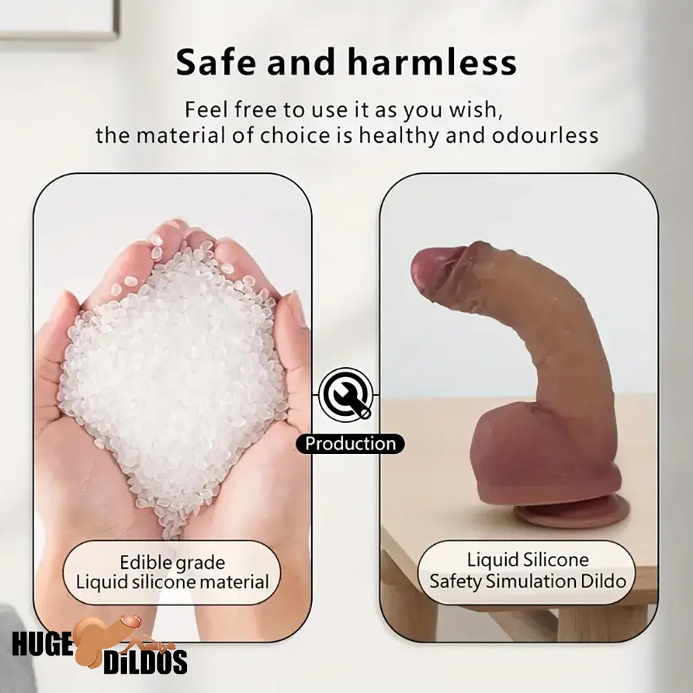 10.82in Extra Soft Silicone Big Curved Dildo For G Spot Prostate Massager