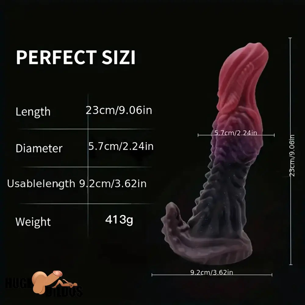 9.05in Large Odd Silicone Soft Dragon Monster Dildo For Anal Penis